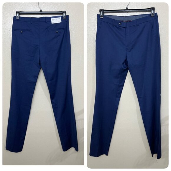 Tommy Hilfiger Slim Fit Stretch Dress Pants 36W 42R in Blue - Picture 3 of 7